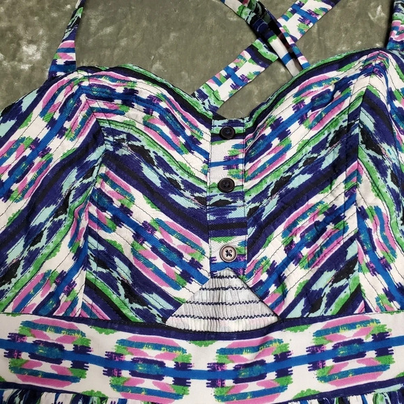 Band Of Gypsies Abstract Fit & Flare Summer Dress - Picture 2 of 7